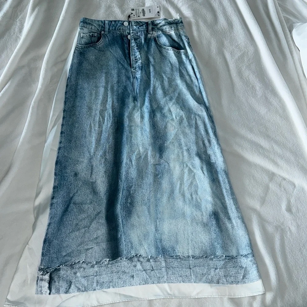 Zara long silk skirt NWT - Picture 3 of 7